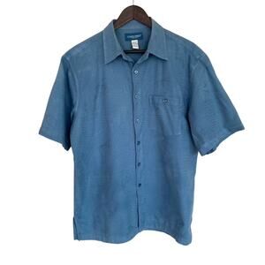 Vintage Cooke Street Blue Hawaiian Button Up Shirt - Large